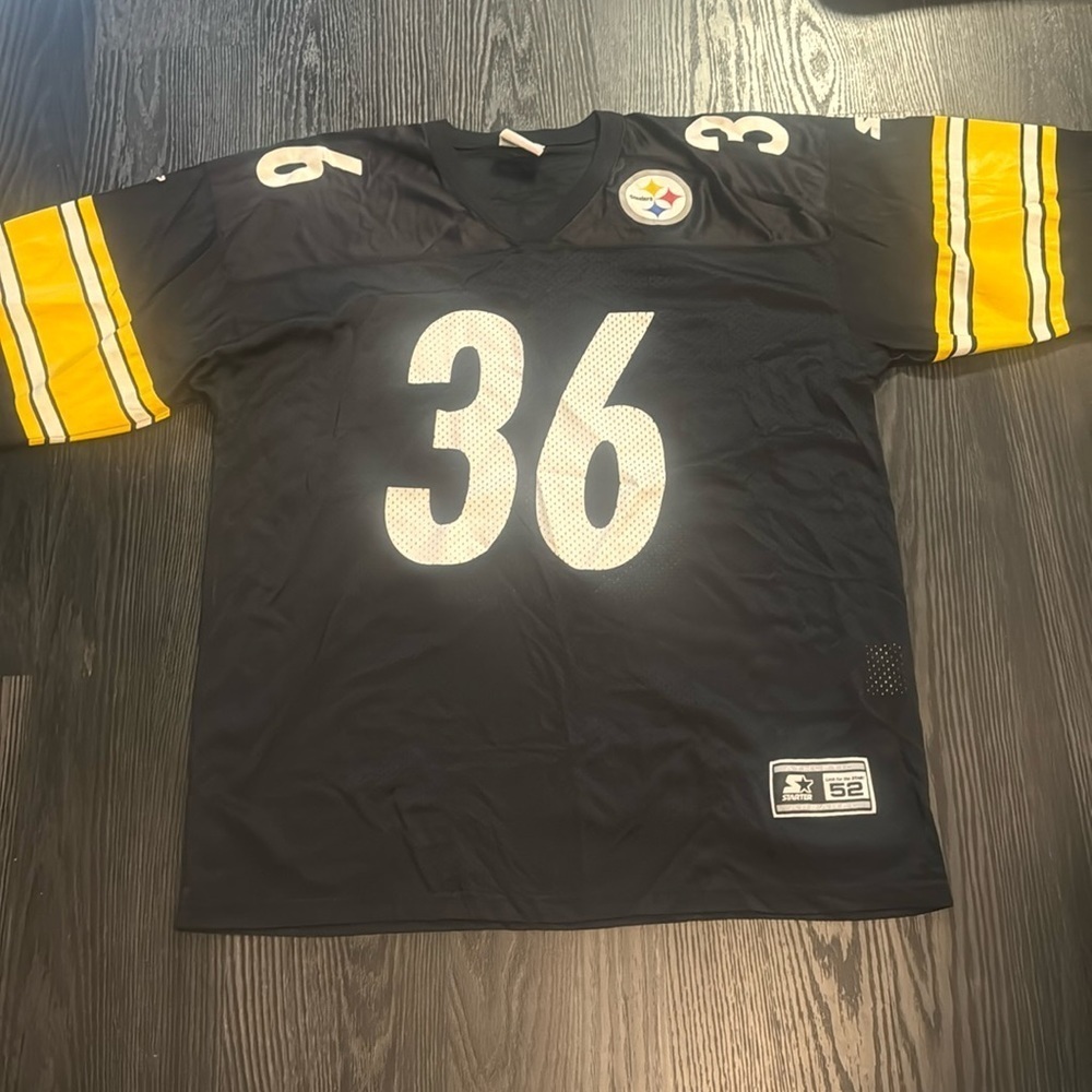 🍍 Vintage Mens Size 52/XL Starter Pittsburgh Steelers Jersey #36 Jerome Bettis